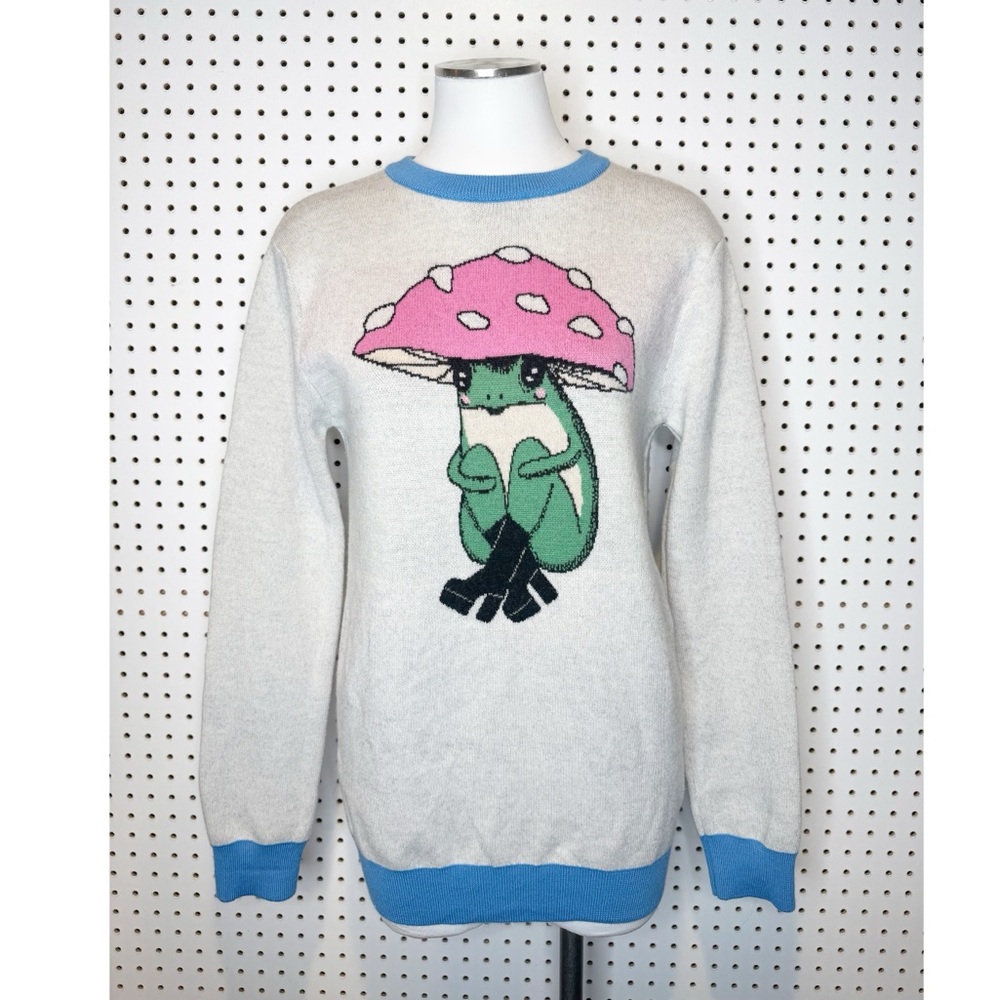 Hippy Feet | @Maybell.Eequay Little Frog Pullover Sweater, 100% Merino Wool Sz.M